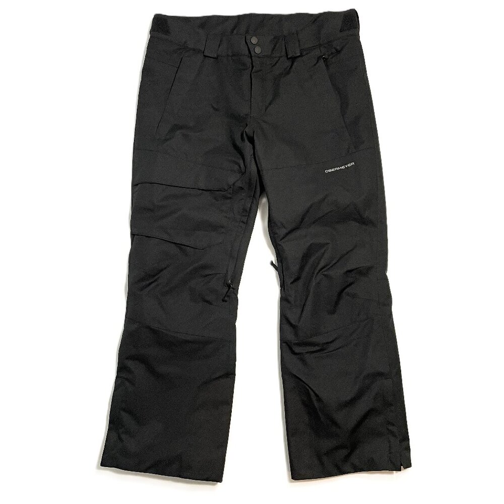 Obermeyer Orion Snow Pants Mens XL Black Insulated Zip Pockets Ankle Zip Ski